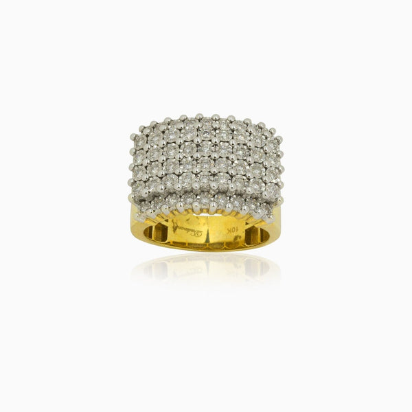 10k Gold Rectangle Face Men's Diamond Ring by ijaz jewelers