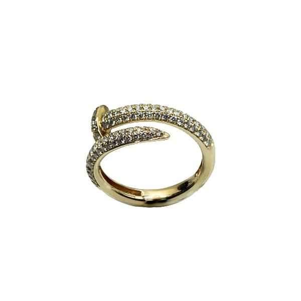 14k Yellow Gold Nail Men's Diamond Ring. - Ijaz Jewelers - The Jeweler of Kings