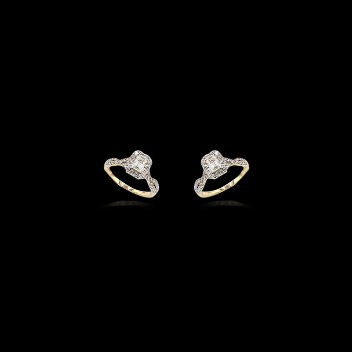 14K Gold Lady Diamond Ring Certified