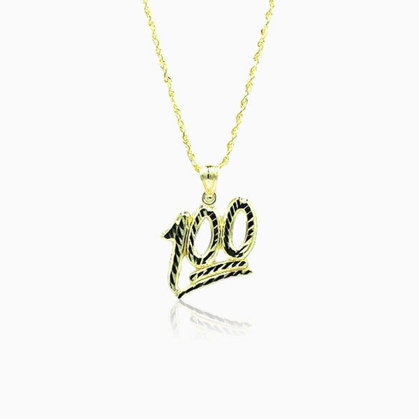 1 Hundred Emoji Pendant and Rope Chain Set-up