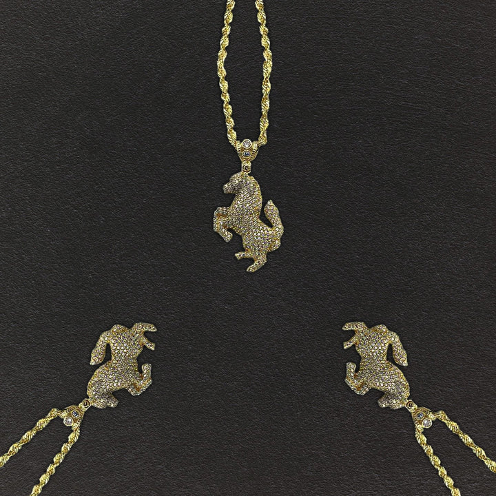 Horse Pendant and Rope Chain Set-up | Back