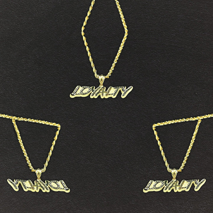 Loyalty Pendant and Rope Chain Set-up , Back