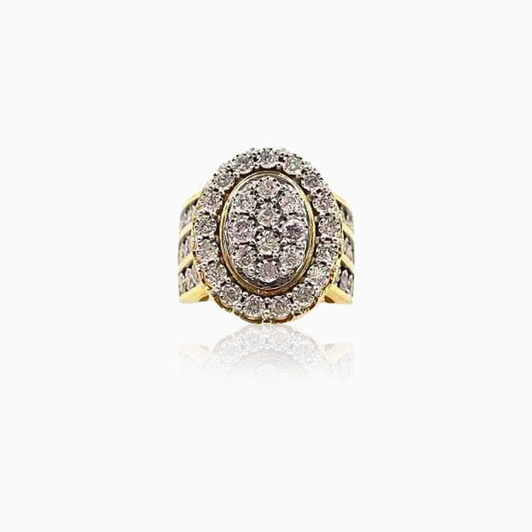 10K Gold and Diamond 1.75 ctw Men's Ring by ijaz jewelers
