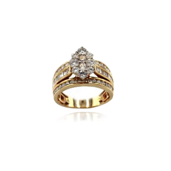 14K Yellow Gold Ladies Diamond Ring By Ijaz Jewelers