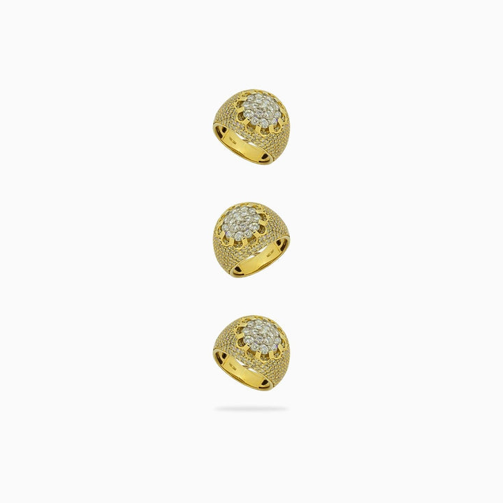10k Gold Cluster Men's Diamond Ring