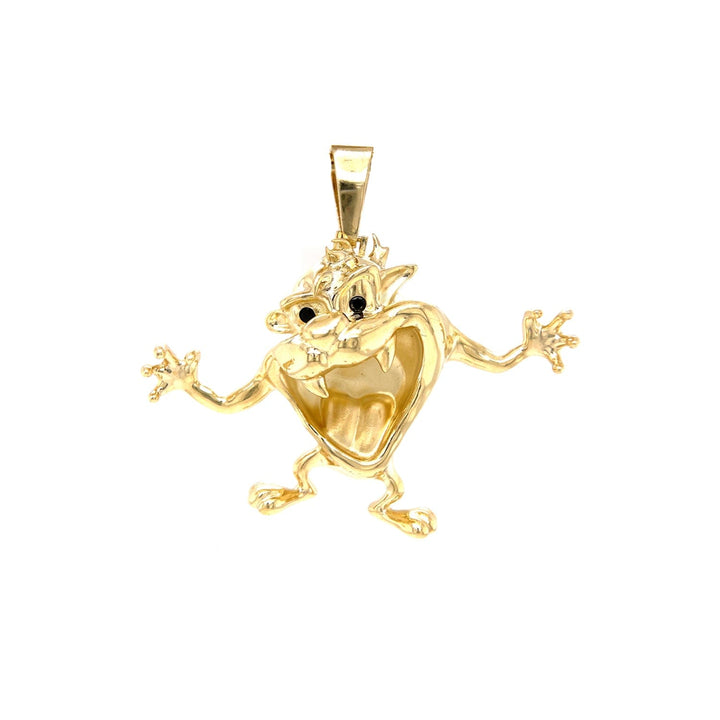 10k Yellow Gold Tasmanian Devil “Taz” Pendant by ijaz jewelers