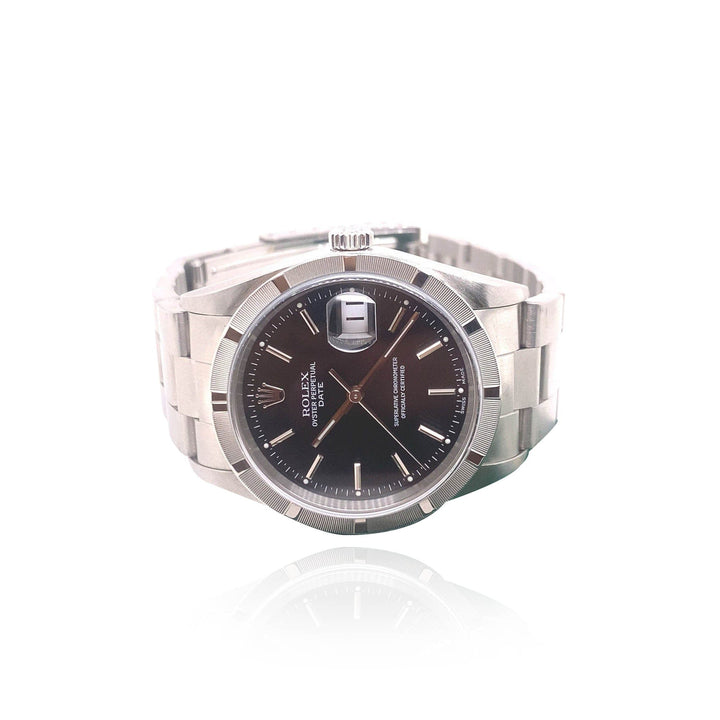34 mm Stainless Steel Oyster Perpetual Date Rolex by the Jewelers of Kings & Queens