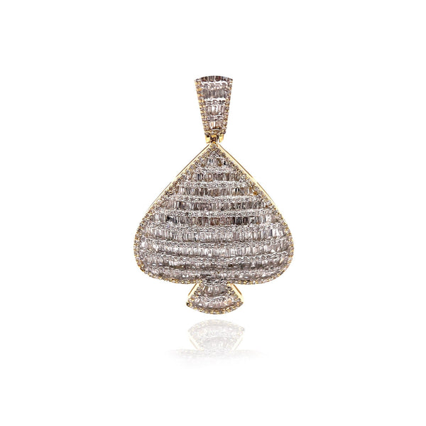 Diamond Spade Pendant By Ijaz Jewelers