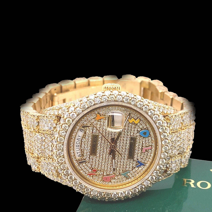 36 mm Fully Buss Down Colorful Rolex Watch by Ijaz Jewelers