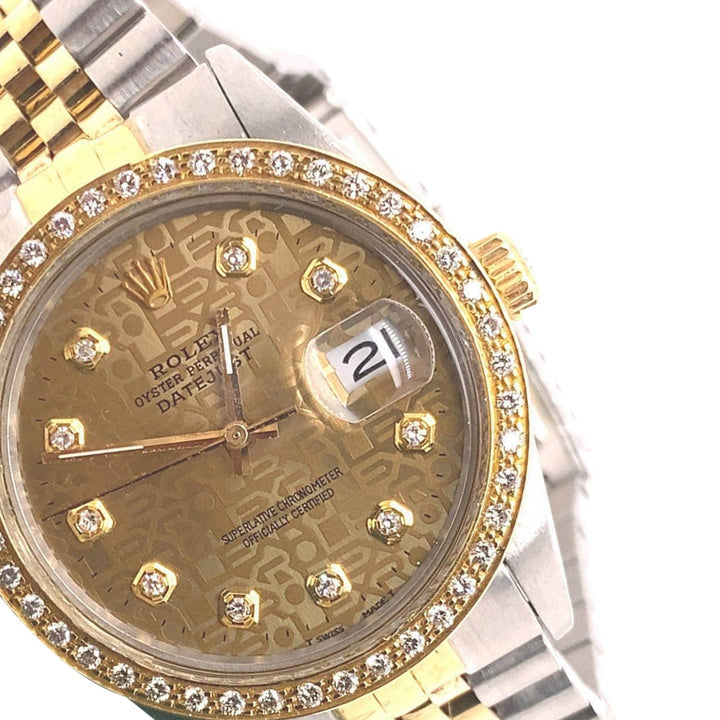 36mm 2-Tone Ana-verse Quick Set Rolex Watch by the Jewelers of Kings & Queens