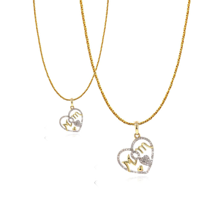 Diamond Heart Mom pendant setup by the Jewelers of Kings & Queens