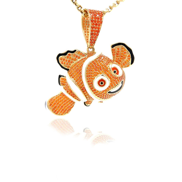 10k Yellow Gold Finding Nemo Pendant by ijaz jewelers