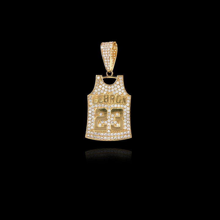 10k Gold LeBron James Jersey Pendant