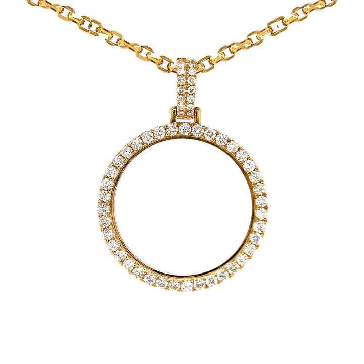 Bezel Round Diamond Pendant - The Jeweler Of Kings & Queens