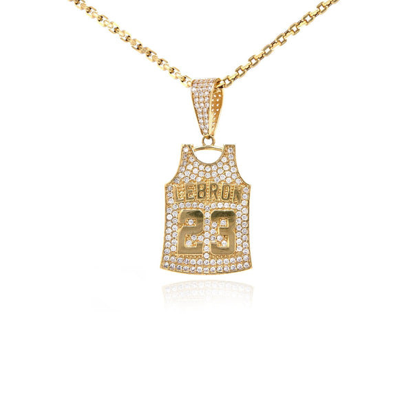 10k Yellow Gold LeBron James Jersey Pendant by ijaz jewelers