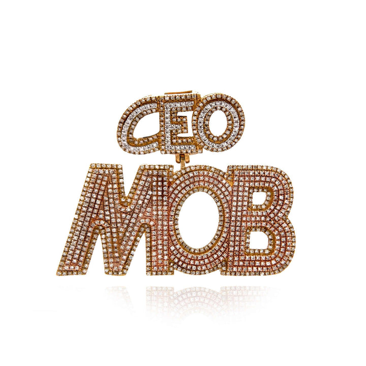 Diamond 2 Tone CEO MOB Pendant By Ijaz Jewelers