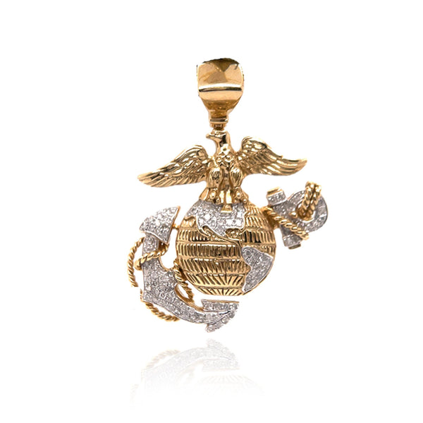 Diamond Marine Corps Pendant By Ijaz Jewelers