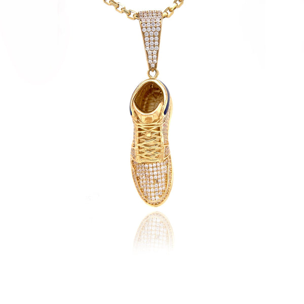 10k Yellow Gold Sneaker Pendant by ijaz jewelers