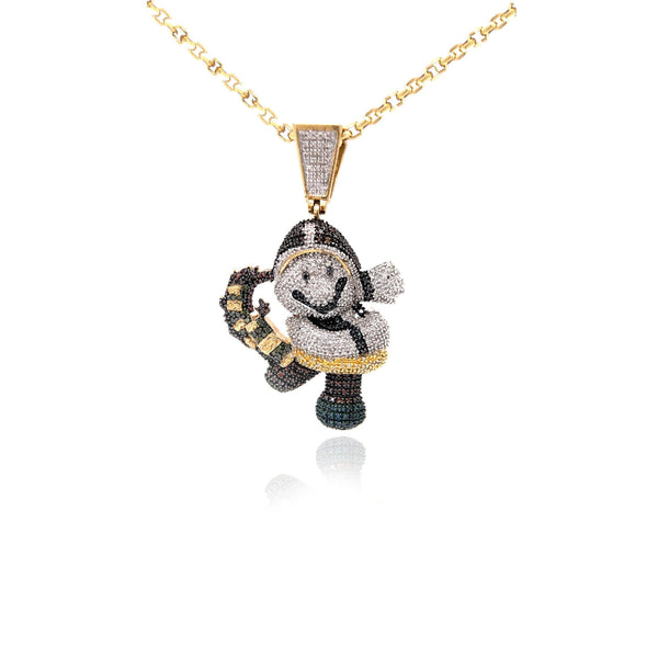 Diamond Super Mario Pendant By Ijaz Jewelers