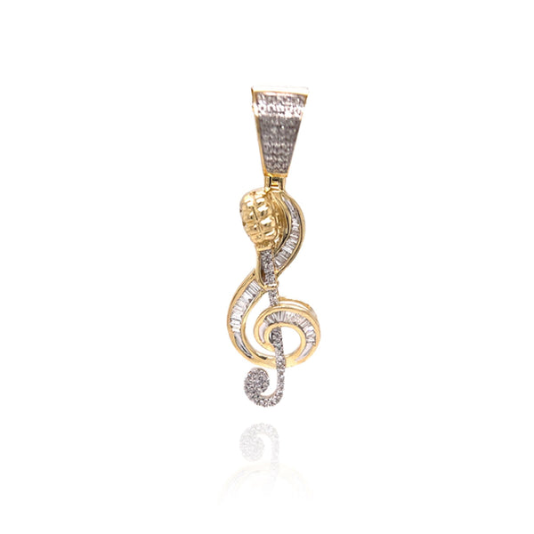 Diamond Music Note Pendant By Ijaz Jewelers