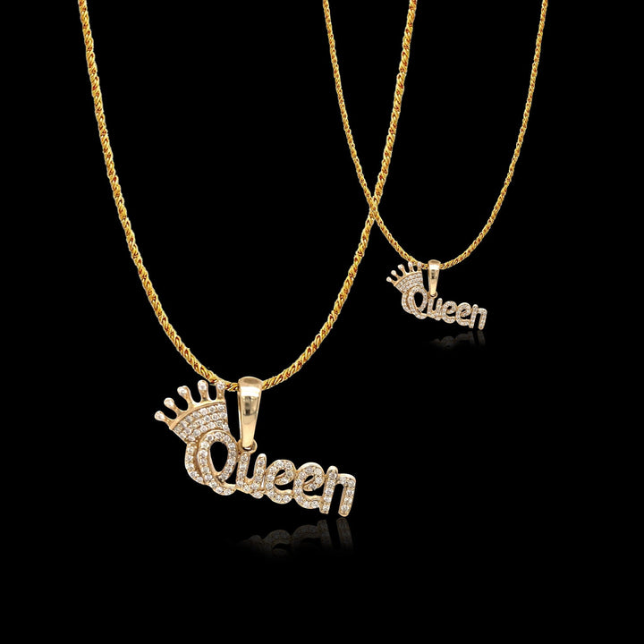 Gold Diamond Queen Pendant - The Jeweler Of Kings & Queens