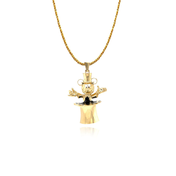 10k Yellow Gold Mouse Pendant