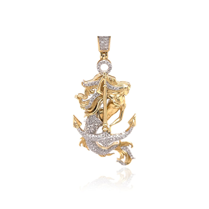 Diamond Mermaid Anchor Pendant By Ijaz Jewelers