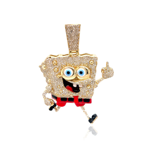 Diamond Sponge Bob Pendant By Ijaz Jewelers