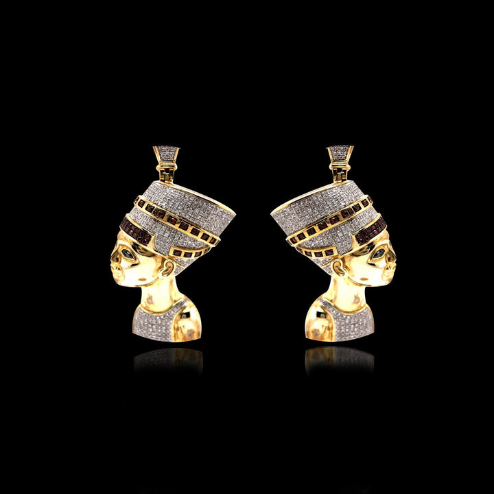 Diamond Gold Nefertiti Pendant - The Jeweler Of Kings & Queens