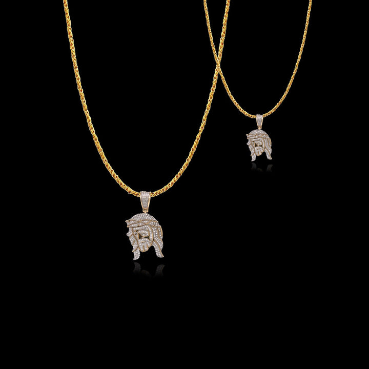 Solid Back Jesus Face Pendant - The Jeweler Of Kings & Queens