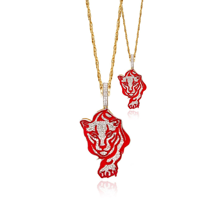Red Enamel Lion Pendant - The Jeweler Of Kings & Queens
