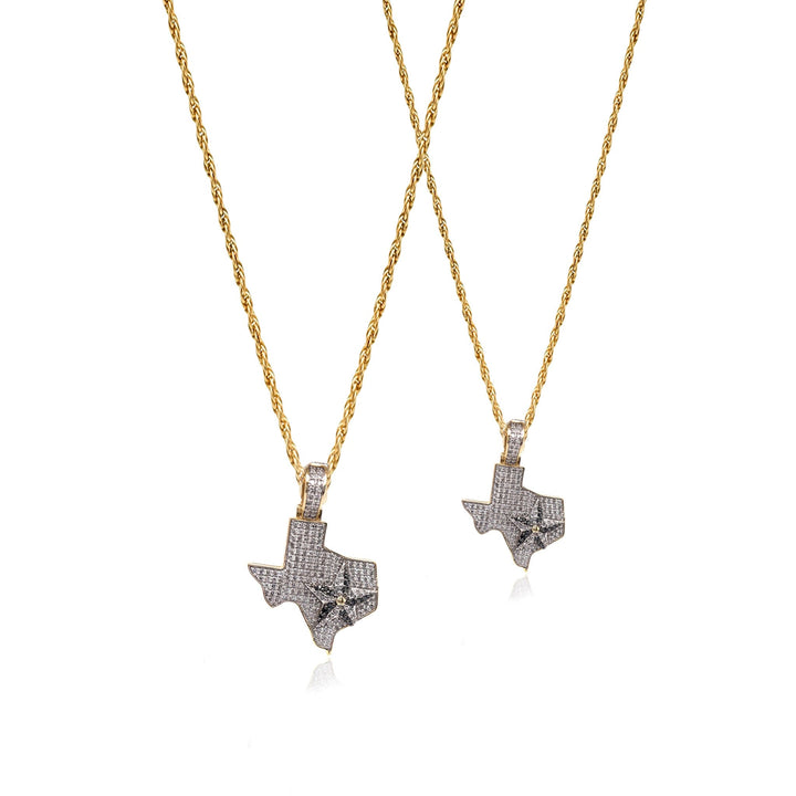 Gold Diamond Texas Star Pendant - The Jeweler Of Kings & Queens